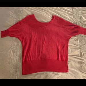 Red 3/4 Sleeve Sweater